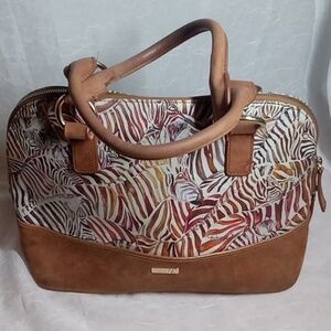Jcon Los Angeles Zebra print handbag dome